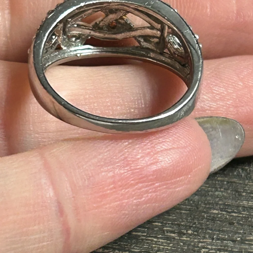 Elegant Silver Infinity Ring‎ 925 silver and CZ stones